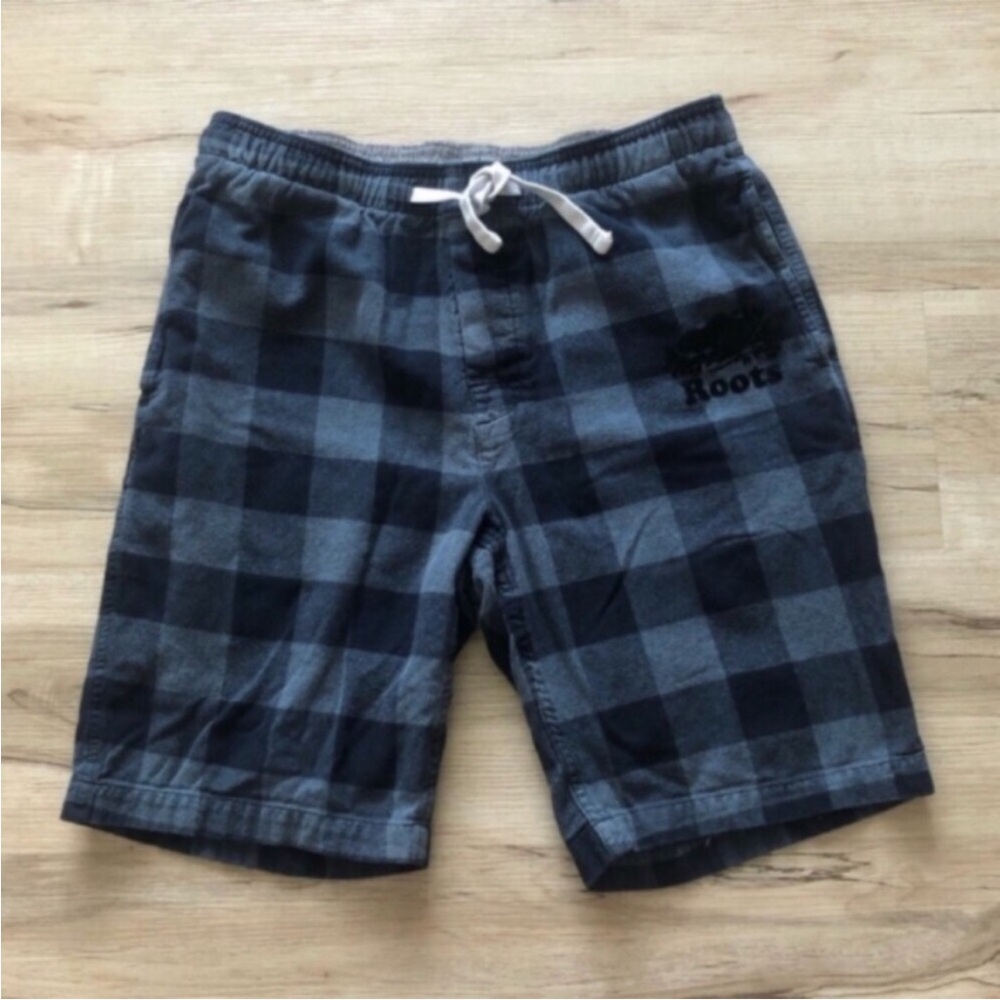 Plaid Roots Shorts in Blue and Black